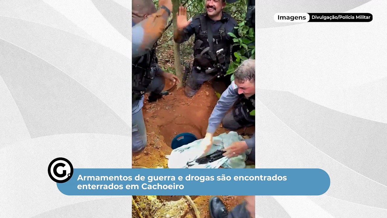 Armamentos de guerra e drogas são encontrados enterrados em Cachoeiro
