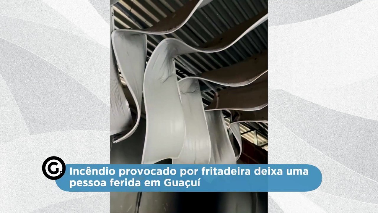 Incêndio provocado por fritadeira deixa uma pessoa ferida em Guaçuí