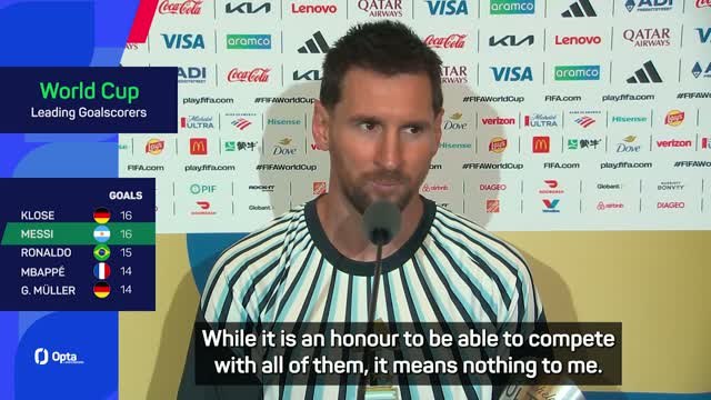 World Cup goalscoring record is 'just statistics' for Messi