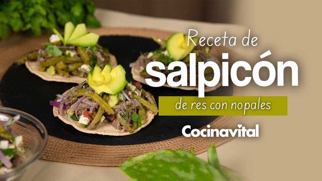 Receta de salpicón de nopales y carne de res