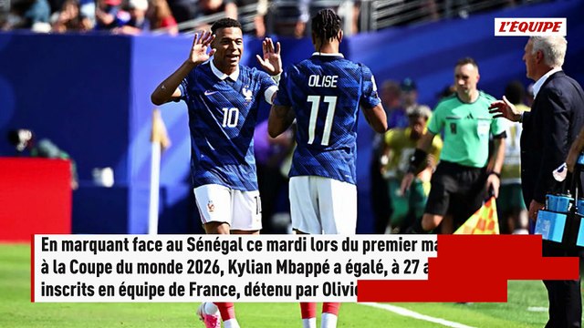 Kylian Mbappé égale Olivier Giroud et devient co-meilleur buteur de l'histoire de l'équipe de France - Foot - Coupe du monde