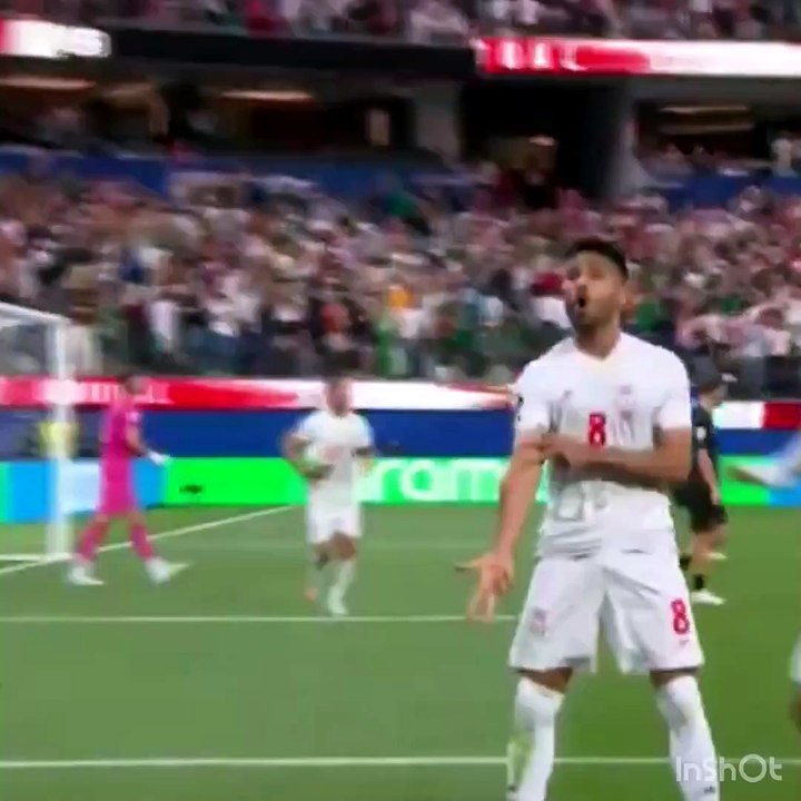 Deportenló ya mismo: un iraní festejó "tirandole tiros" a la tribuna en el mundial