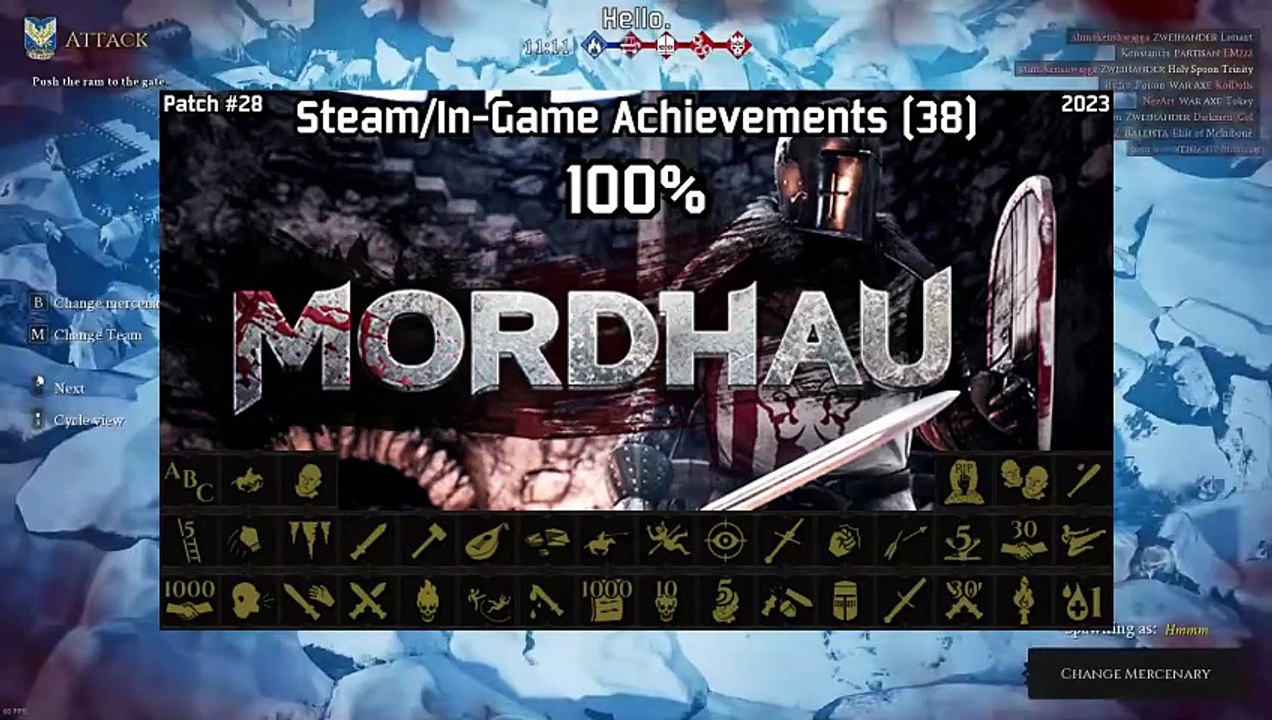 MORDHAU | Steam Achievements (38), 100%