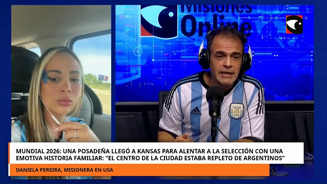 Una posadeña llegó a Kansas para alentar a la Selección con una emotiva historia familiar