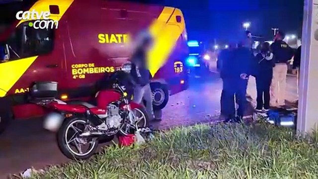 Motociclista sofre luxação em três dedos do pé após acidente na BR-369, em Cascavel