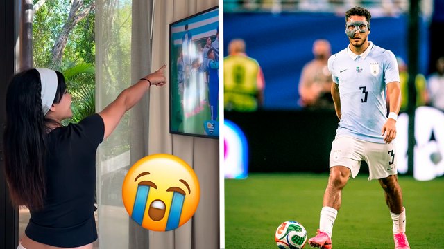 Alana Flores flores llega a las lágrimas tras ver el debut de Sebastián Cáceres con Uruguay en el Mundial 2026