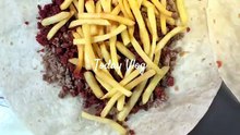 How to build a loaded French Taco #streetfood #snack #BR3 #Tacos #frenchtacos
