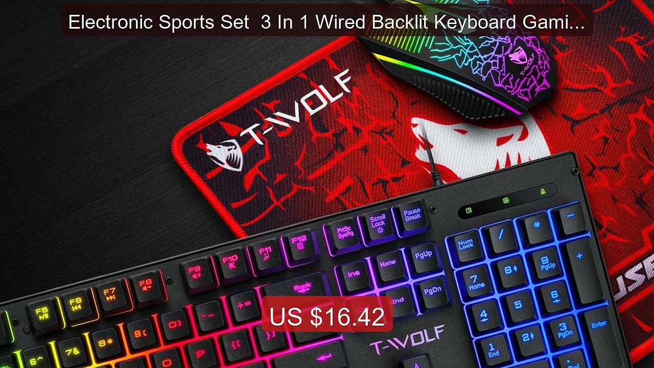Electronic Sports Set  3 In 1 Wired Backlit Keyboard Gaming Me... -- Best Buy 2026 | Great Quality!