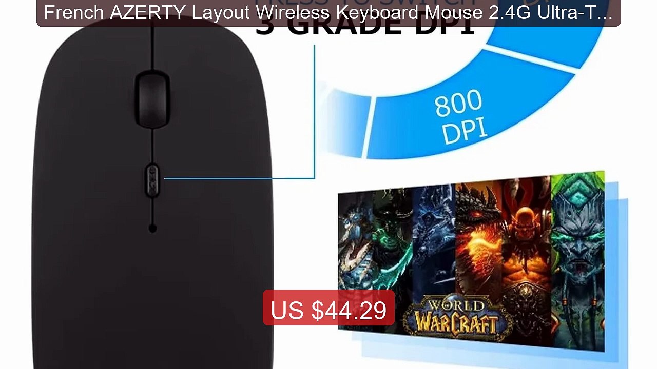 French AZERTY Layout Wireless Keyboard Mouse 2.4G Ultra-Thin E... -- Hot Deal 2026 | Limited Offer!