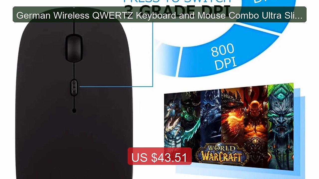 German Wireless QWERTZ Keyboard and Mouse Combo Ultra Slim 2.4G Si... -- Best Deal 2026 | Shop Now!