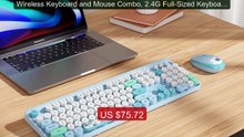 Wireless Keyboard and Mouse Combo, 2.4G Full-Sized Keyboard Mo... -- Best Buy 2026 | Great Quality!