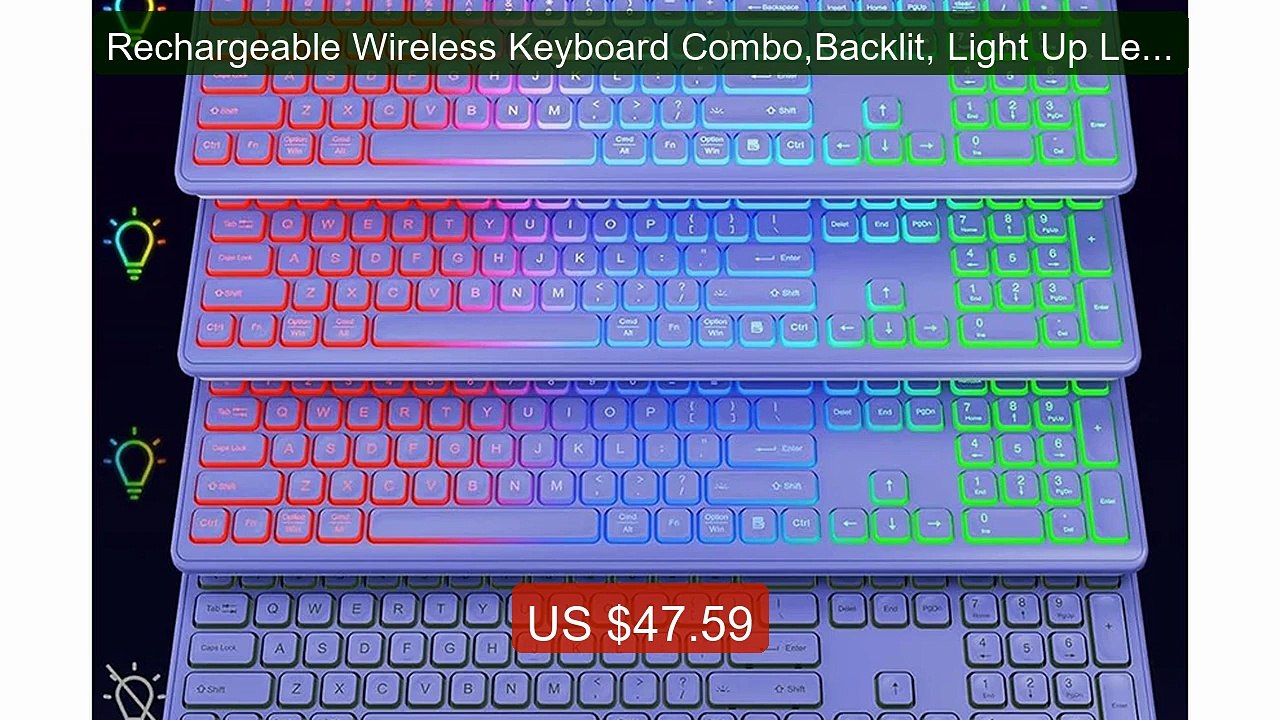 Rechargeable Wireless Keyboard Combo,Backlit, Light Up Letters, Fu... -- Best Deal 2026 | Shop Now!