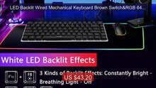 LED Backlit Wired Mechanical Keyboard Brown Switch&RGB 6400 DP... -- Best Buy 2026 | Great Quality!