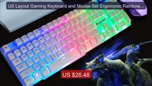 US Layout Gaming Keyboard and Mouse Set Ergonomic Rainbow Backlit R... -- Top Rated 2026 | Buy Now!