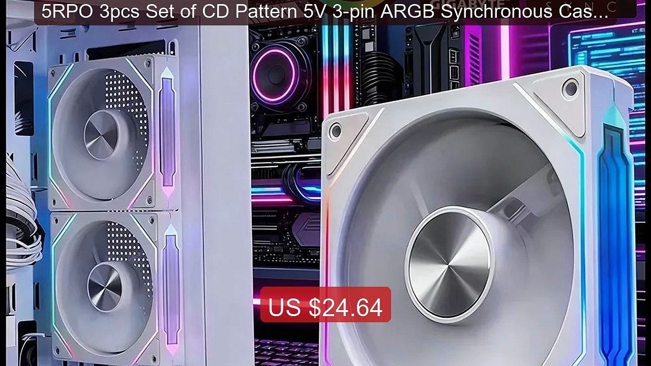 5RPO 3pcs Set of CD Pattern 5V 3-pin ARGB Synchronous Case Coo... -- Best Buy 2026 | Great Quality!
