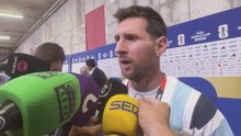 ZONA MIXTA de LEO MESSI tras su HAT TRICK y HACER HISTORIA en el MUNDIAL