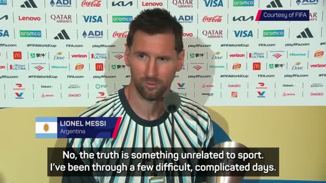 Messi explains tears after 'difficult' days