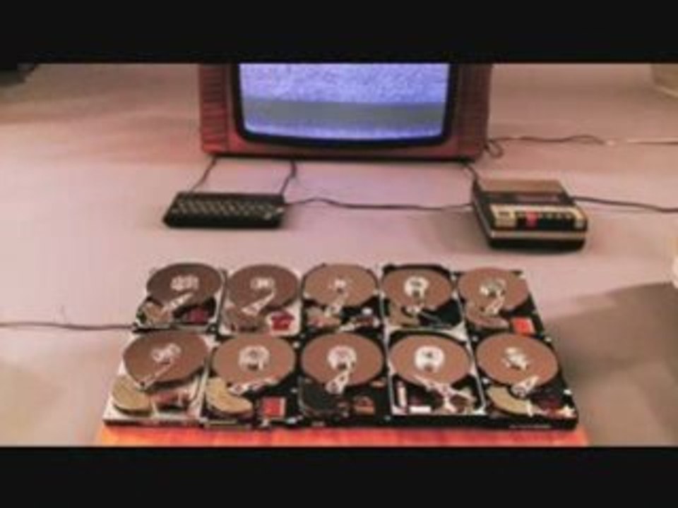 Radiohead's Nude played by old computer parts