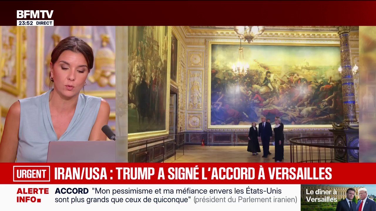 Donald Trump a signé l'accord de paix entre l'Iran et les États-Unis à Versailles