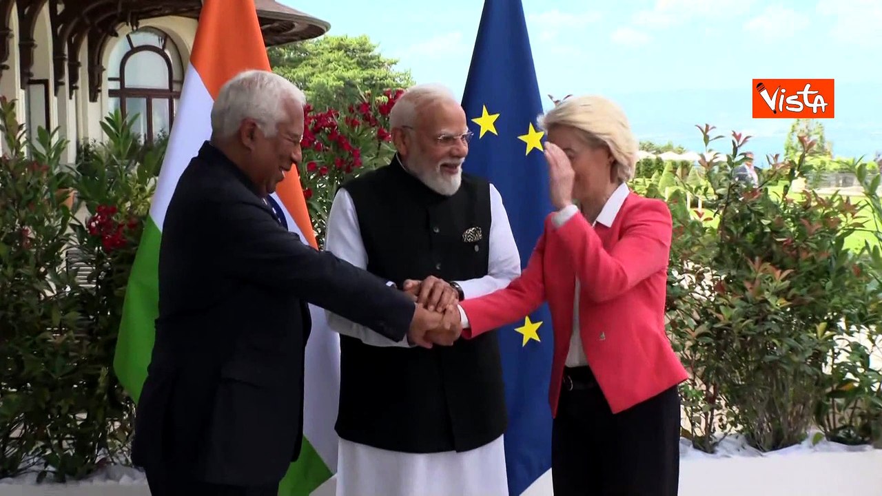 I leader Ue von der Leyen e Costa incontrano premier indiano Modi al G7 per un bilaterale