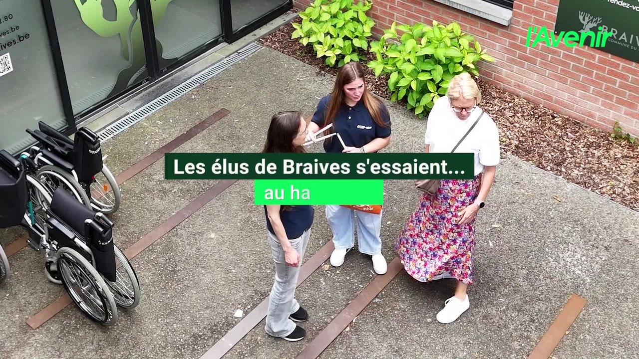 Les élus de Braives s'essaient... au handicap!