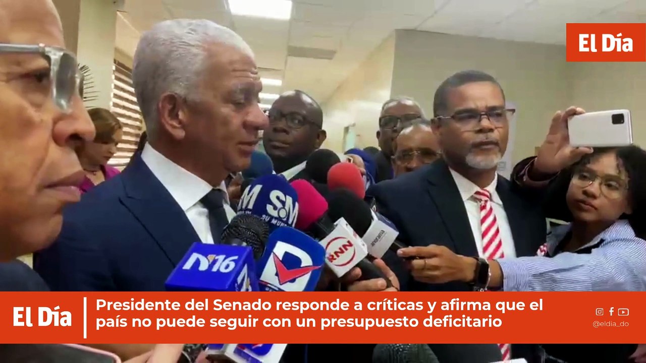 Presidente del Senado responde a críticas y afirma que el país no puede seguir con un presupuesto deficitario