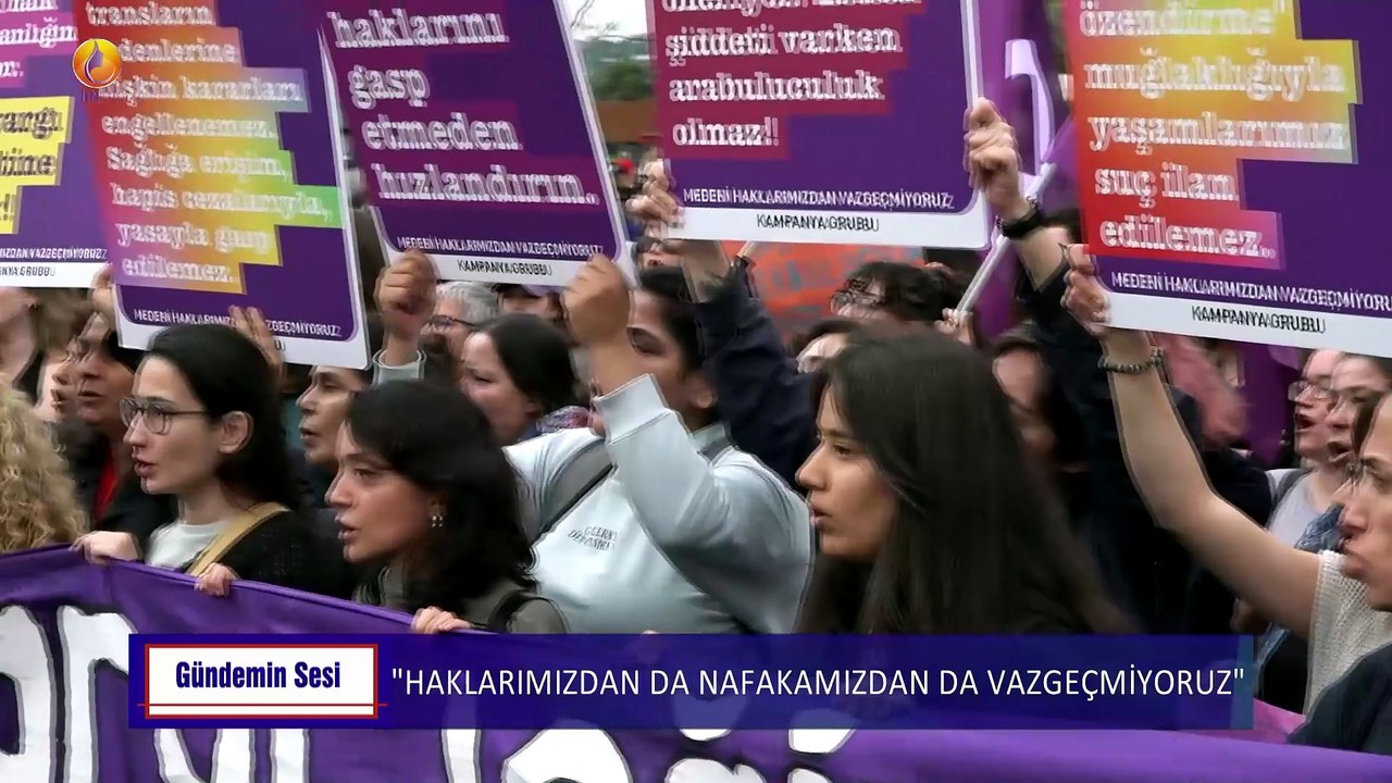 JIN TV |GÜNDEMİN SESİ-Pelin Özkaptan-''Haklarımızdan da nafakamızdan da vazgeçmiyoruz'''