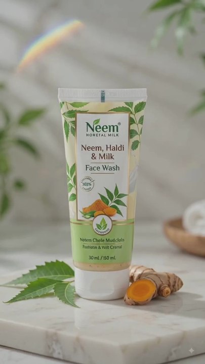 ​Neem, Haldi & Milk Face Wash: The Secret to Natural Glowing Skin!