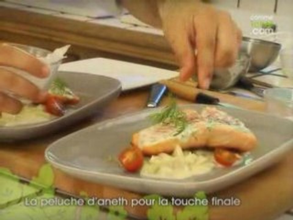 Recette pavé de saumon et sa compotée de fenouil