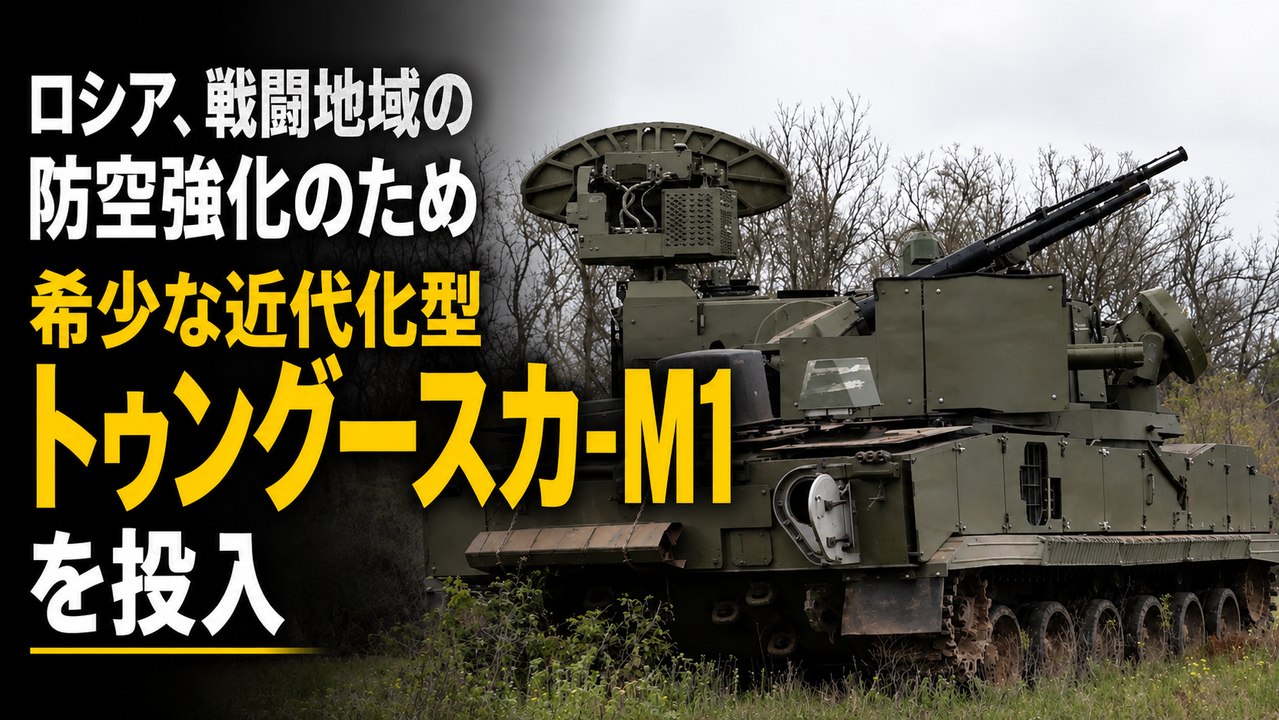 ロシア、戦闘地域の防空強化に希少な近代化型Tunguska-M1を投入