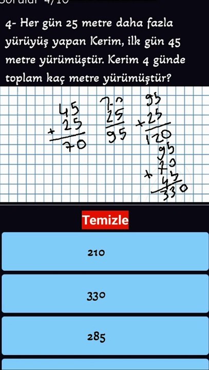 2.7- Toplama Problemleri - 4. Sınıf Matematik