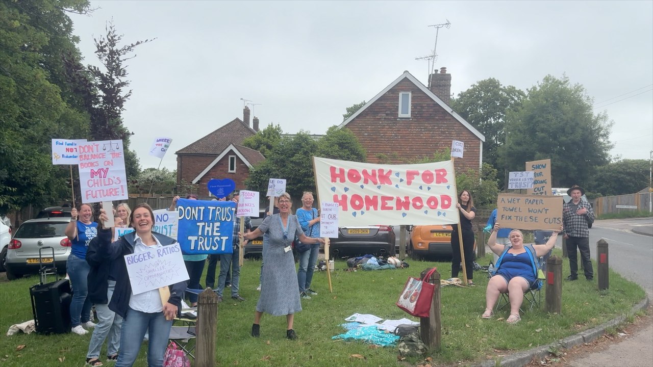 Homewood School shuts as teachers strike over job cuts