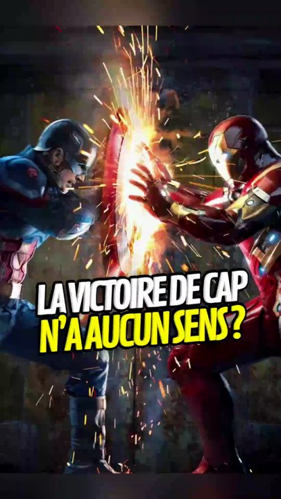 La victoire du captain sur Tony dans ce face-à-face était un peu illogique... #captainamerica #ironman #civilwar #marvel #onregardequoi