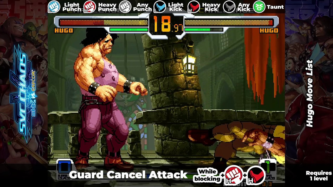 Hugo Move List - SVC Chaos: SNK vs. Capcom
