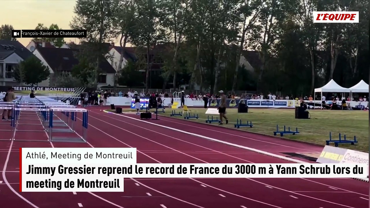 Jimmy Gressier reprend le record de France du 3000 m à Yann Schrub lors du meeting de Montreuil - Athlé