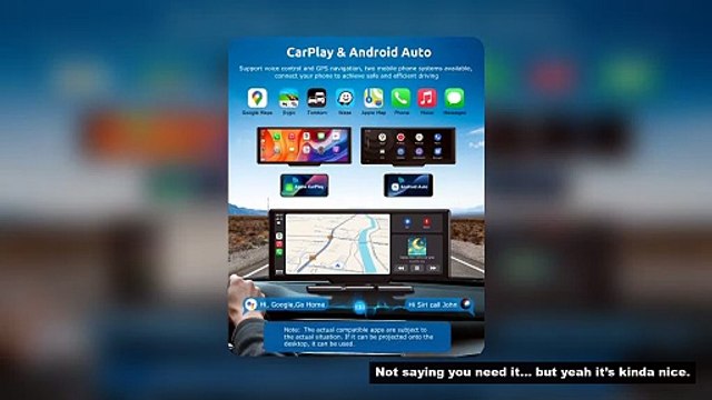 10.26 4K 64GB Dash Cam Touch Screen Car Stereo Rearview Wireless Apple Carplay Android Auto Dual Le