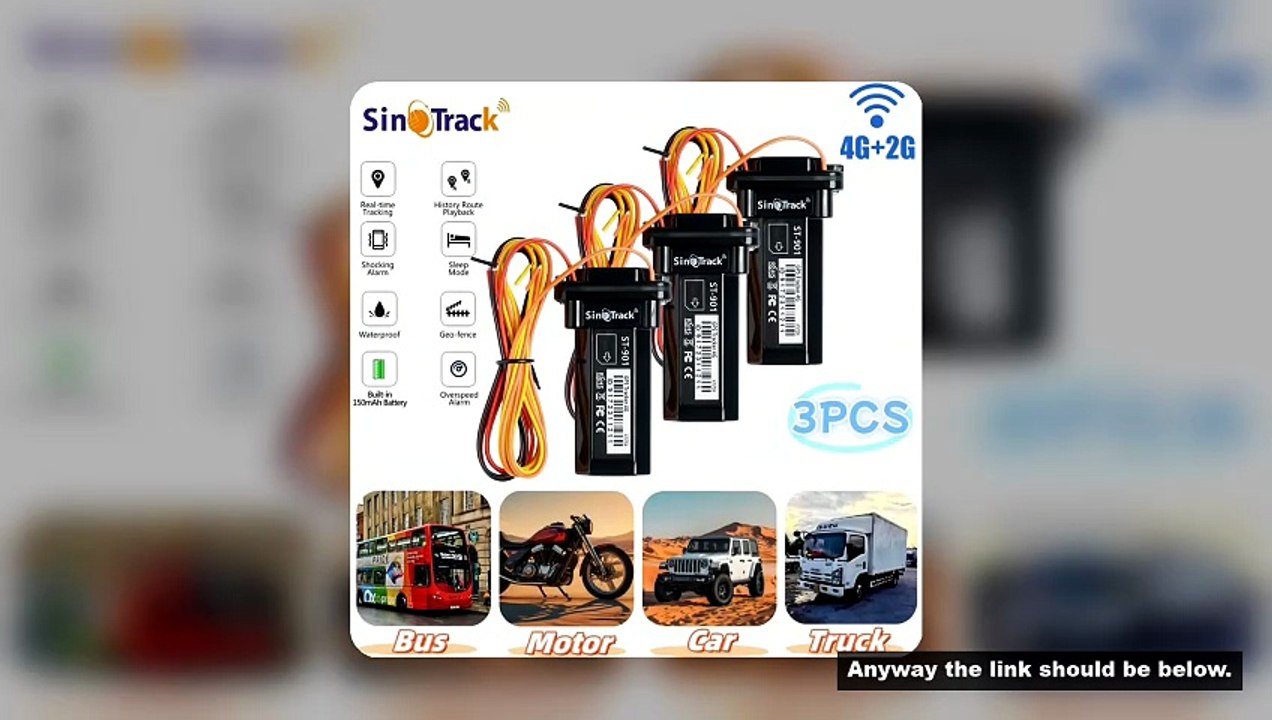 SinoTrack 3Units Mini 4G Tracker ST-901L Waterproof Builtin Battery GPS for SUV Truck Bus Car Anti-T