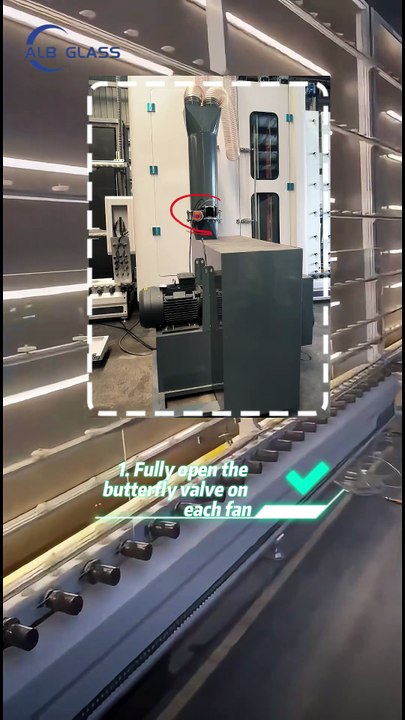 Why does water stay on glass after vertical washing machine? #igu #verticalmachine #glasswashing