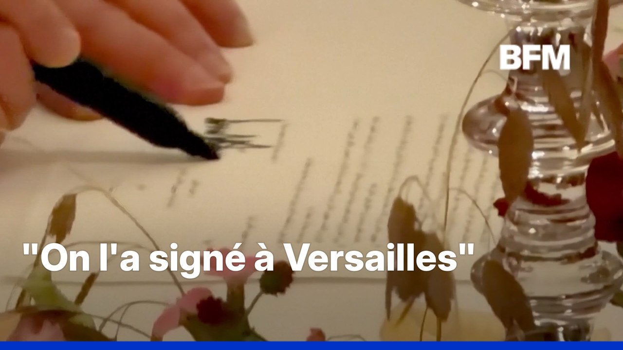 Donald Trump a signé l'accord de paix entre les États-Unis et l'Iran au château de Versailles
