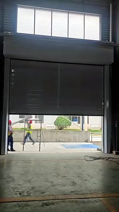 What specifications should be checked before selecting a high speed door for industrial use?