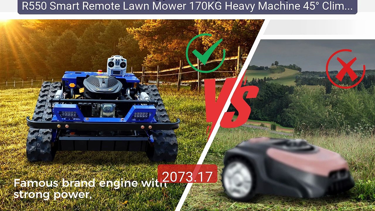 R550 Smart Remote Lawn Mower 170KG Heavy Machine 45° Climb ... -- Top Pick 2026 | Unbeatable Price!