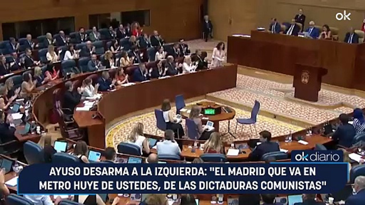 Ayuso desarma a la izquierda: "El Madrid que va en metro huye de ustedes, de las dictaduras comunistas"