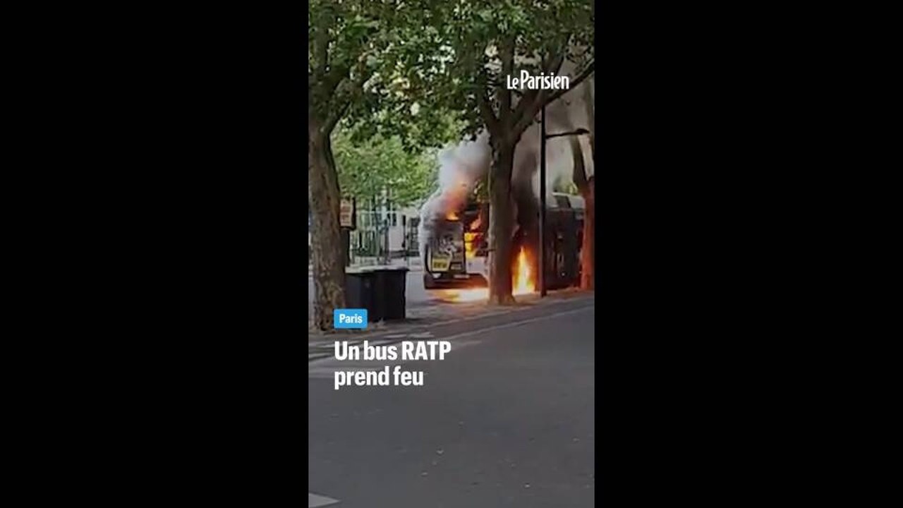 Un bus RATP en feu dans Paris