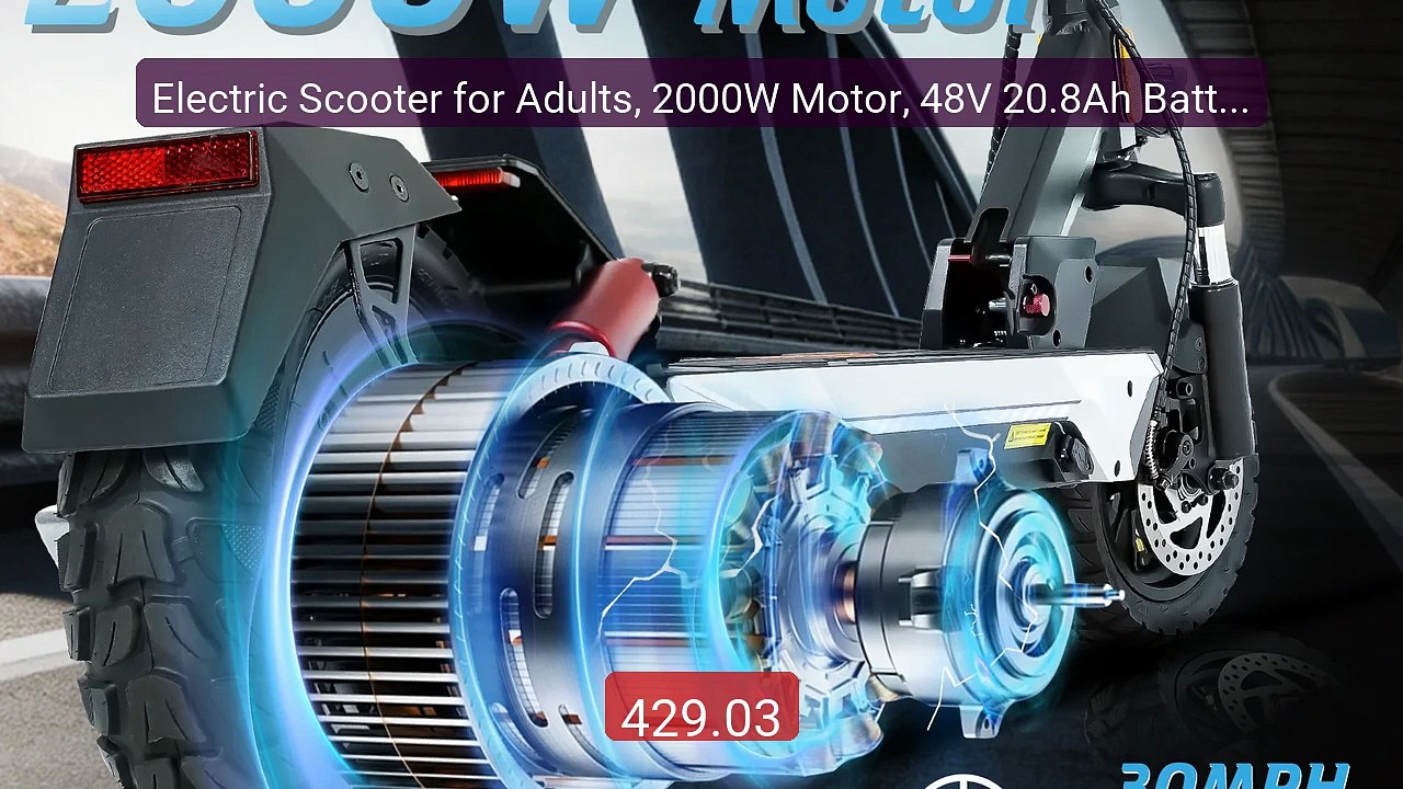 Electric Scooter for Adults, 2000W Motor, 48V 20.8Ah Batter... -- Top Pick 2026 | Unbeatable Price!