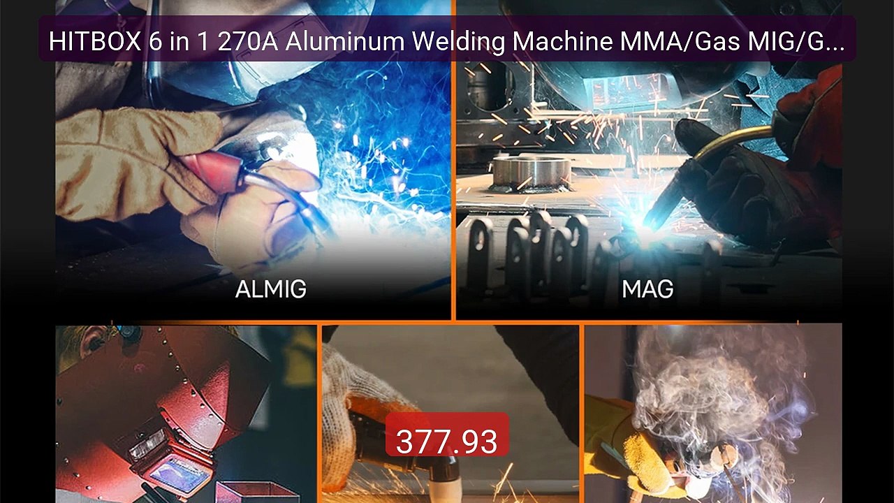 HITBOX 6 in 1 270A Aluminum Welding Machine MMA/Gas MIG/Gasles... -- Hot Deal 2026 | Limited Offer!