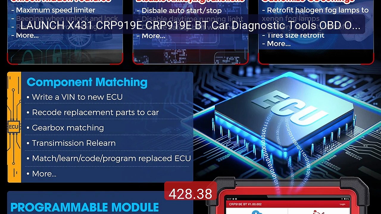 LAUNCH X431 CRP919E CRP919E BT Car Diagnostic Tools OBD OBD2 S... -- Best Buy 2026 | Great Quality!