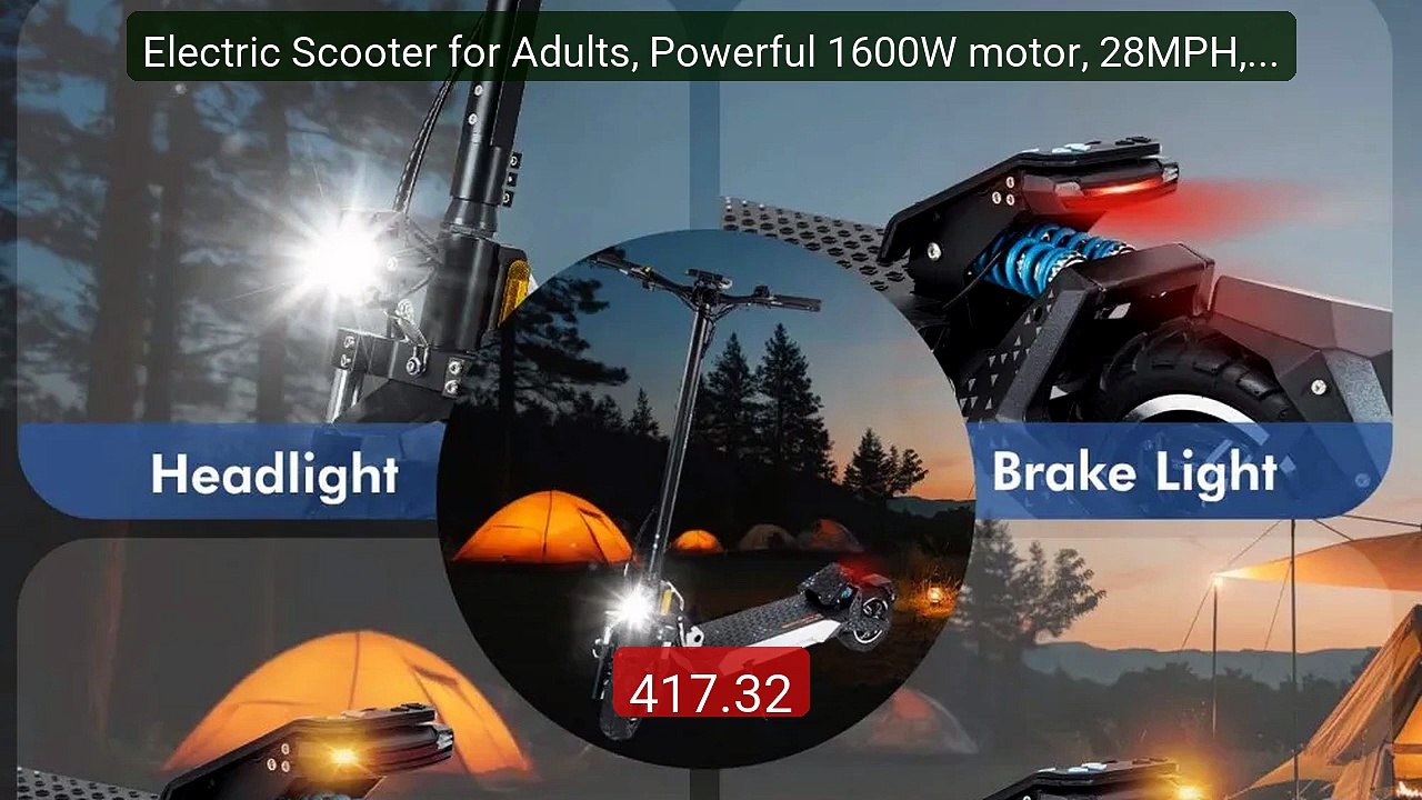 Electric Scooter for Adults, Powerful 1600W motor, 28MPH, 40 M... -- Best Buy 2026 | Great Quality!