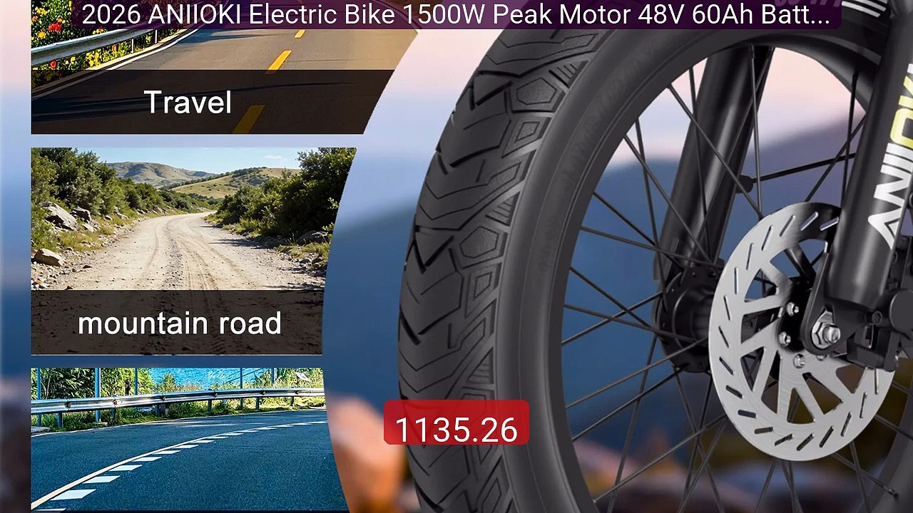 2026 ANIIOKI Electric Bike 1500W Peak Motor 48V 60Ah Batter... -- Top Pick 2026 | Unbeatable Price!