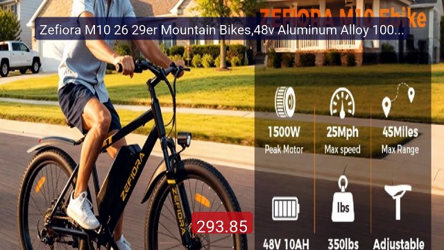 Zefiora M10 26 29er Mountain Bikes,48v Aluminum Alloy 1000w Motor ... Best Deal 2026 | Shop Now!