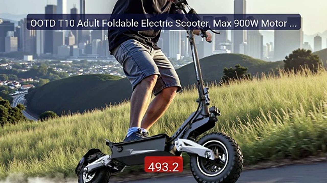 OOTD T10 Adult Foldable Electric Scooter, Max 900W Motor & 18Ah Ba... -- Best Deal 2026 | Shop Now!
